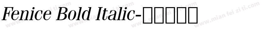 Fenice Bold Italic字体转换